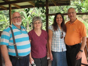 Brother Danny Whit and his wife, my wife and I (The Guilbauds). Brother White has been a missionary to Costa Rica for more than 25 years.